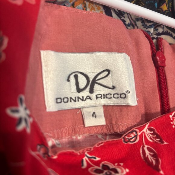 Women's Bandana Dress - Vintage - Donna Ricco - Size 4 - Picture 3 of 4